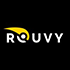 The rouvy logo is yellow and white on a black background