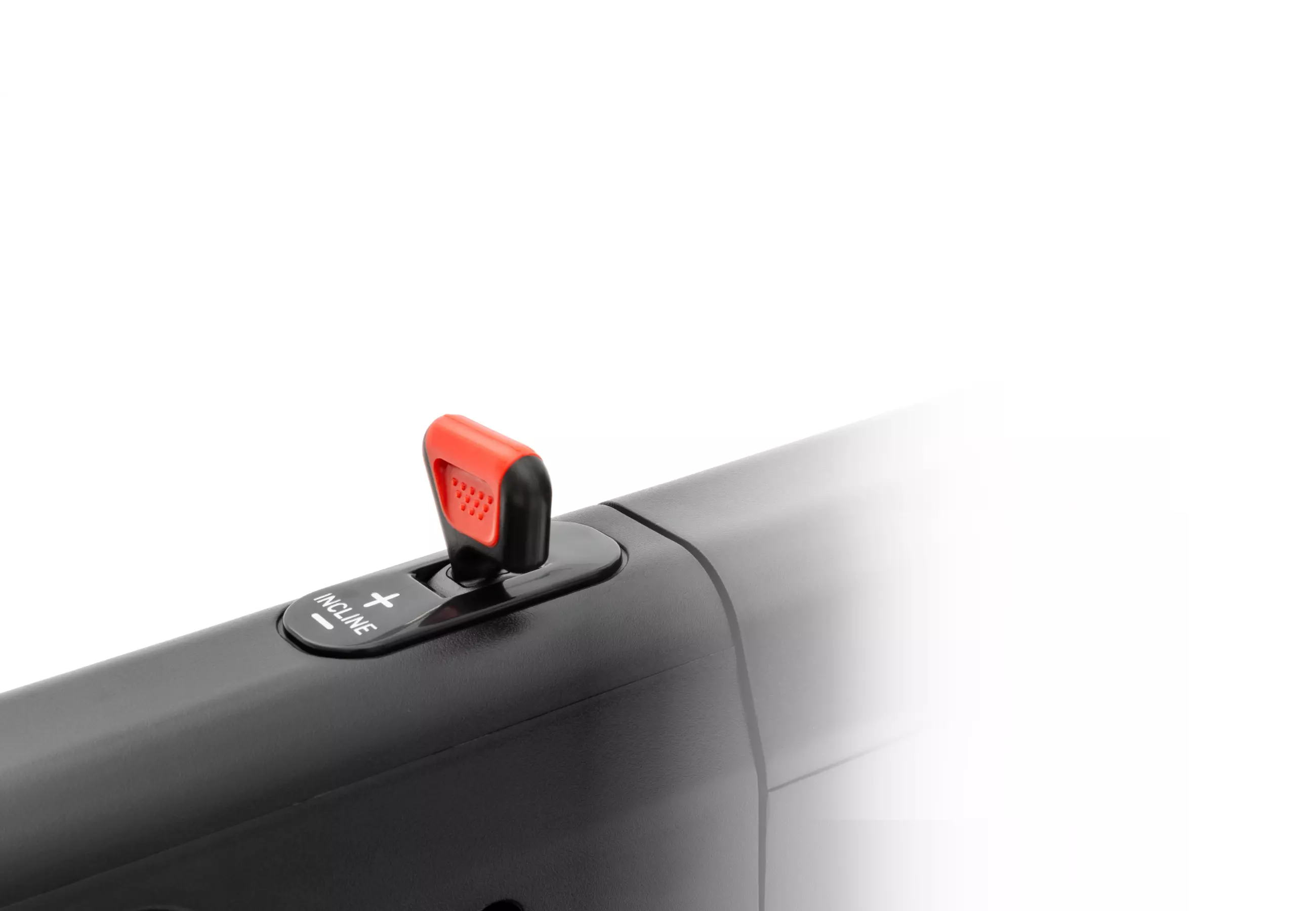 A black device with a red button that says pulling