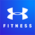 The under armour fitness logo is on a blue background