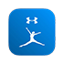 A blue under armour app icon with a silhouette of a person on it